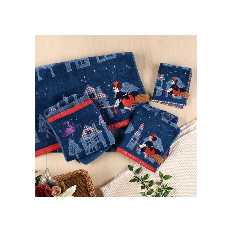 Linge de maison - Mini Serviette La nuit du départ 25x25 cm - Kiki la petite sorcière