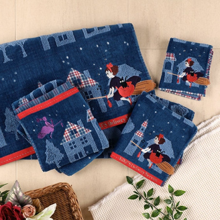 Linge de maison - Mini Serviette La nuit du départ 25x25 cm - Kiki la petite sorcière