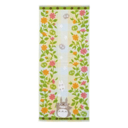 Linge de maison - Serviette Totoro Jardin de fleurs 34x80 cm - Mon Voisin Totoro