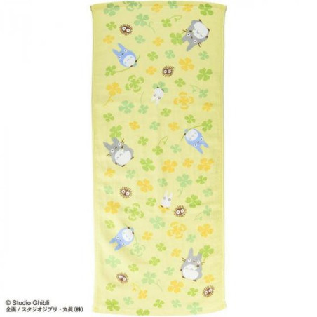 Linge de maison - Serviette Imabari Totoro Trèfle 34x80 cm - Mon Voisin Totoro