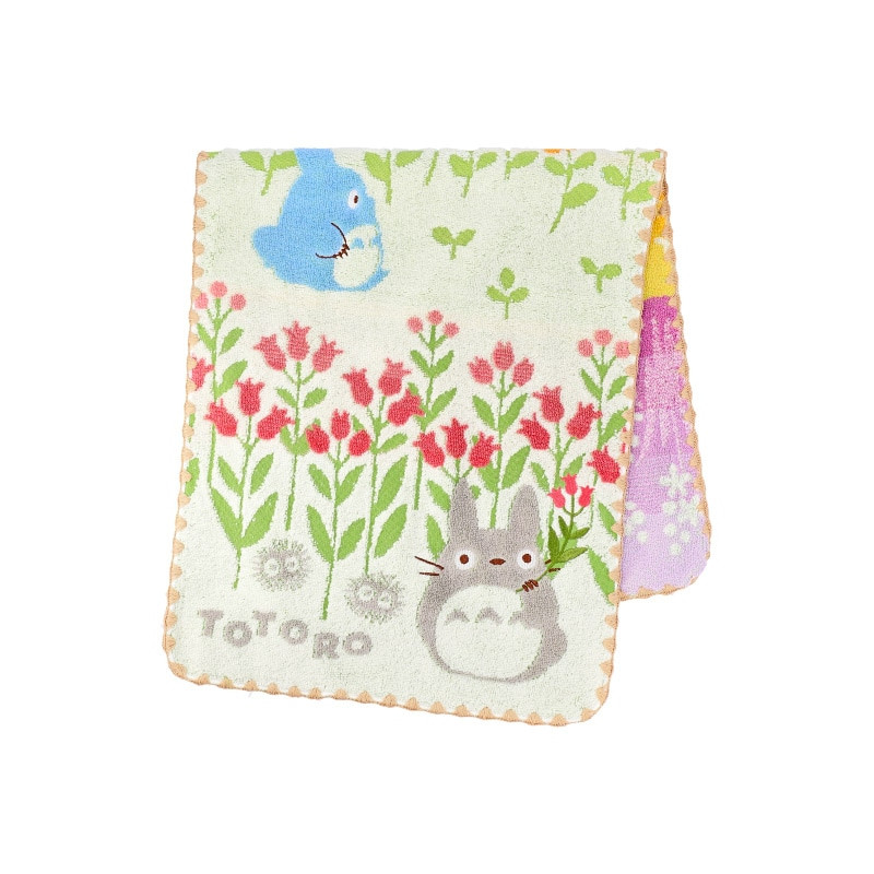 Linge de maison - Serviette Totoro Fleurs Sauvages 34x80 cm - Mon Voisin Totoro