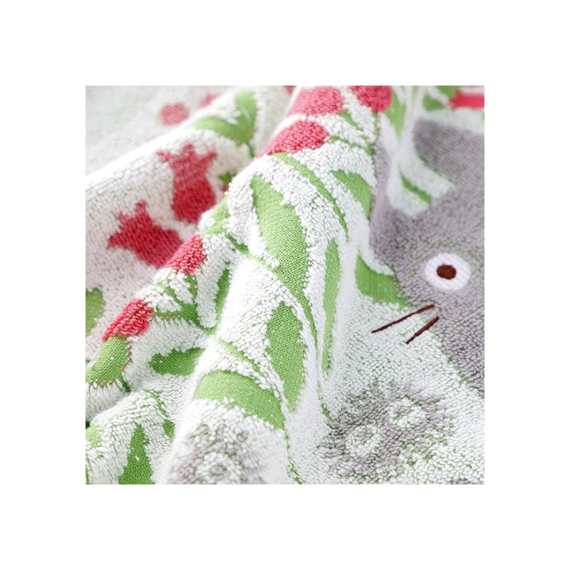 Linge de maison - Serviette Totoro Fleurs Sauvages 34x80 cm - Mon Voisin Totoro