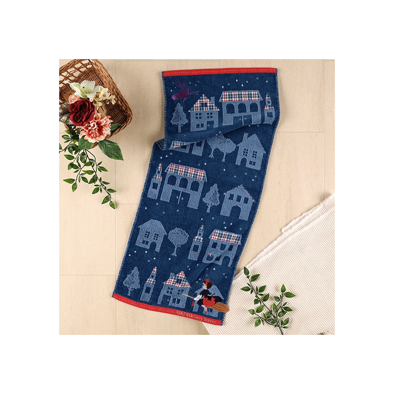 Linge de maison - Serviette La nuit du départ 34x80 cm - Kiki la petite sorcière