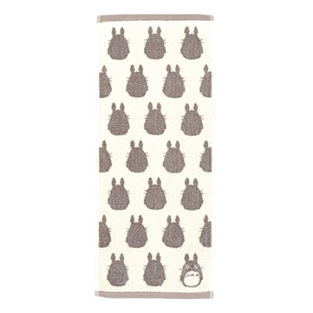 Linge de maison - Serviette Silhouette Totoro Gris 33x80 cm - Mon Voisin Totoro