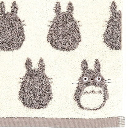 Linge de maison - Serviette Silhouette Totoro Gris 33x80 cm - Mon Voisin Totoro