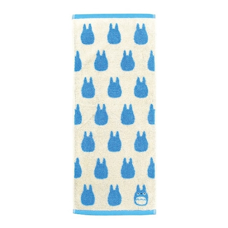 Linge de maison - Serviette Silhouette Totoro Bleu 33x80 cm - Mon Voisin Totoro