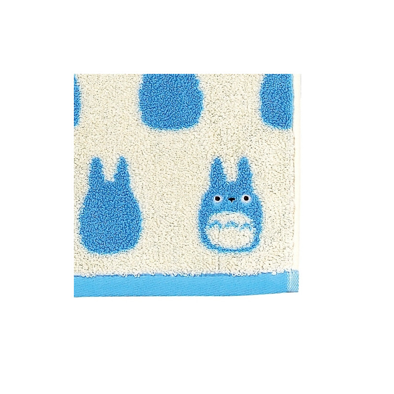 Linge de maison - Serviette Silhouette Totoro Bleu 33x80 cm - Mon Voisin Totoro