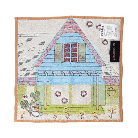 Household linen - Mini Towel Totoro & Kusakabe House 25x25 cm - My Neighbor Totoro