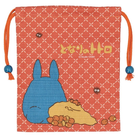 Sacs - Sacoche Tissu Orange Totoro Bleu - Mon Voisin Totoro