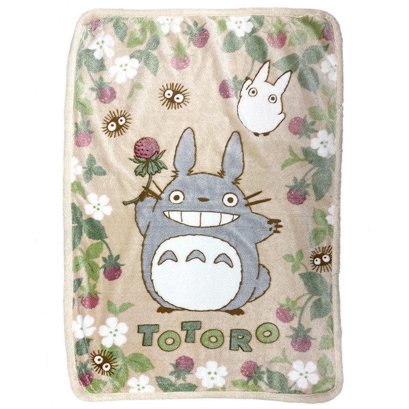 Household linen - Fluffy blanket Totoro Strawberry 100x140 cm - My Neighbor Totoro
