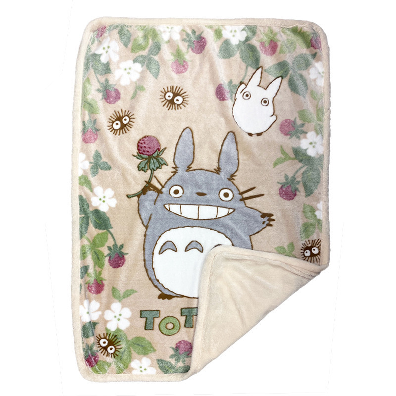 Household linen - Fluffy blanket Totoro Strawberry 100x140 cm - My Neighbor Totoro