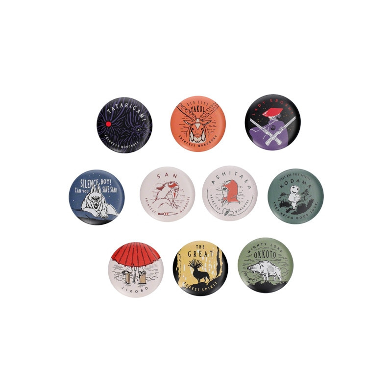 Badges - Collection de badges vintage 10 PCS - Princesse Mononoké