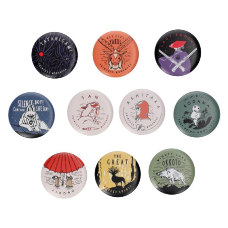 Chapas - Colección de insignias vintage 10 PCS - La princesa Mononoke
