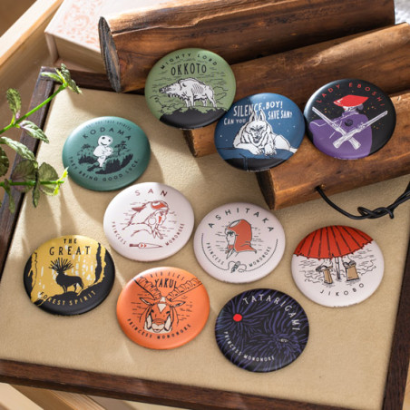Chapas - Colección de insignias vintage 10 PCS - La princesa Mononoke