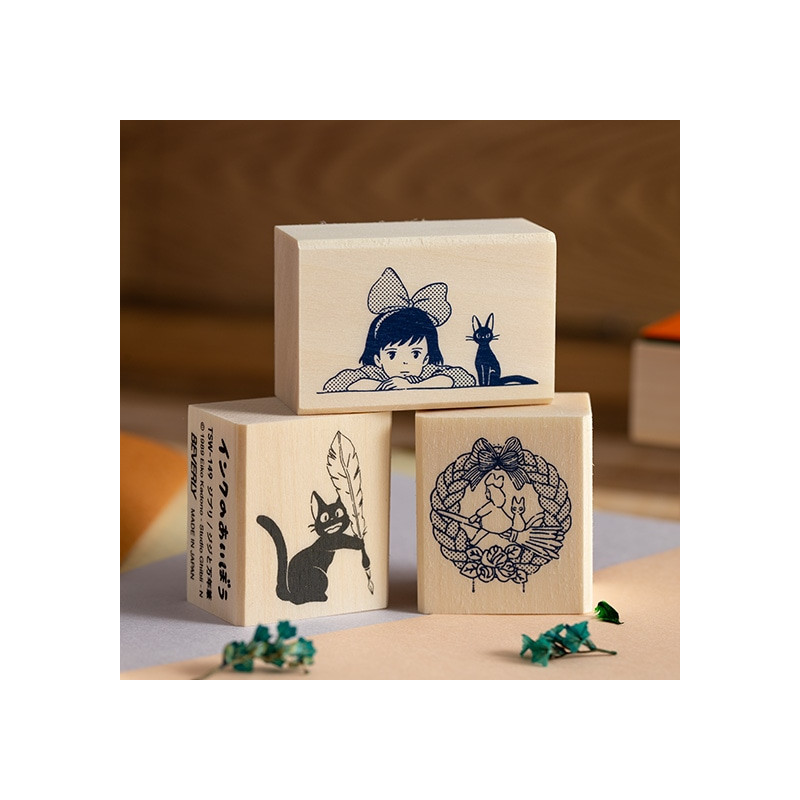 Petit matériel - Tampon en bois Kiki & Jiji - Kiki la petite sorcière