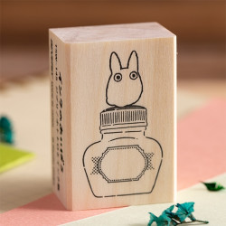 Accesorios de escritorio - Sello de madera Totoro Blanco & Botella de tinta - Mi vecino Totoro