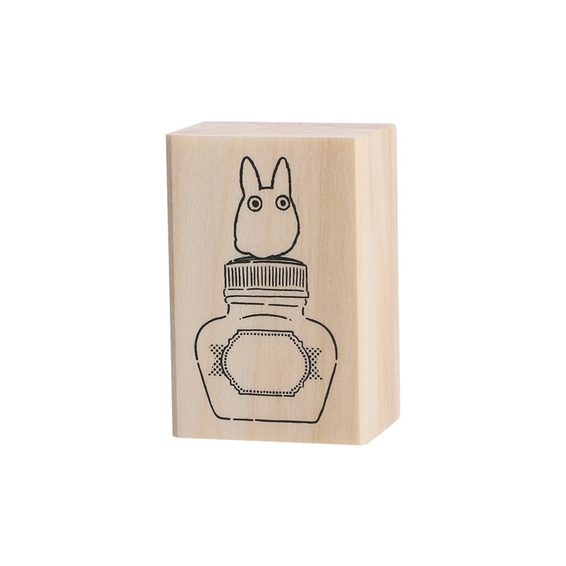 Small equipment - Small Totoro & Ink bottle Wood stamp - My Neighbor Totoro