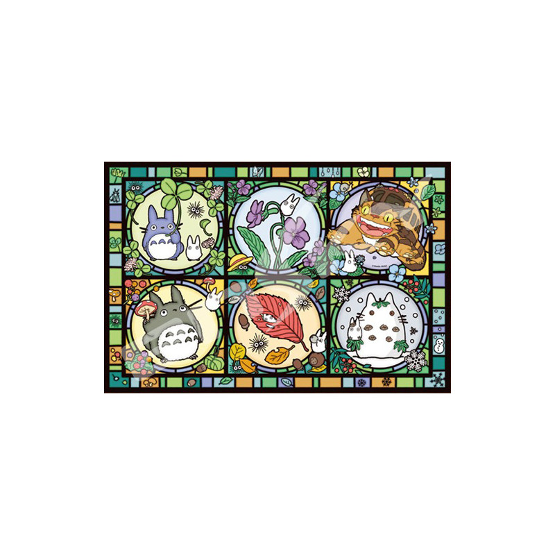Puzzles - Puzzle Vitrail 1000P Toutes les saisons - Mon Voisin Totoro