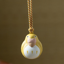 Strap Netsuke Gray Heron Ring Bell - The Boy and the Heron