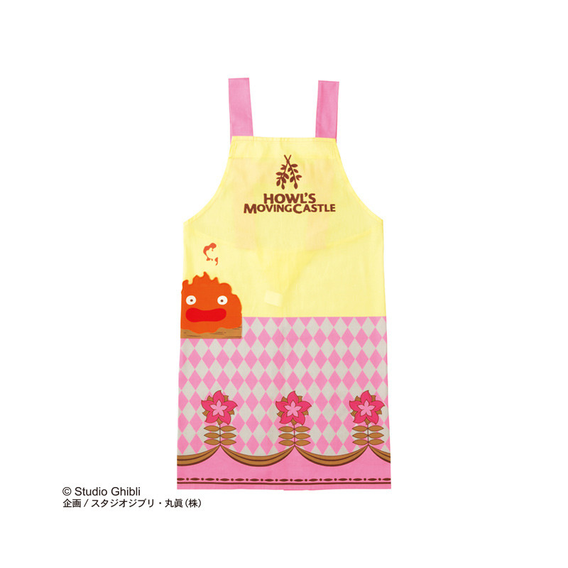 Kitchen and tableware - Calcifer & Flower Apron 85x100 cm - Howl’s Moving Castle