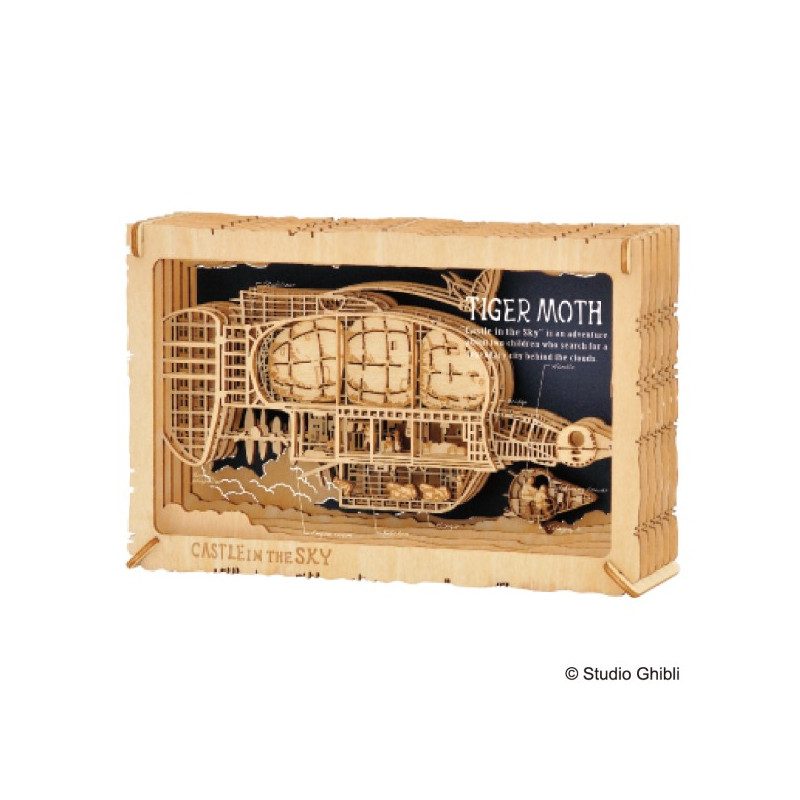 Paper Theaters - Paper Theater Wood Style Tiger Moth - Castle in the Sky