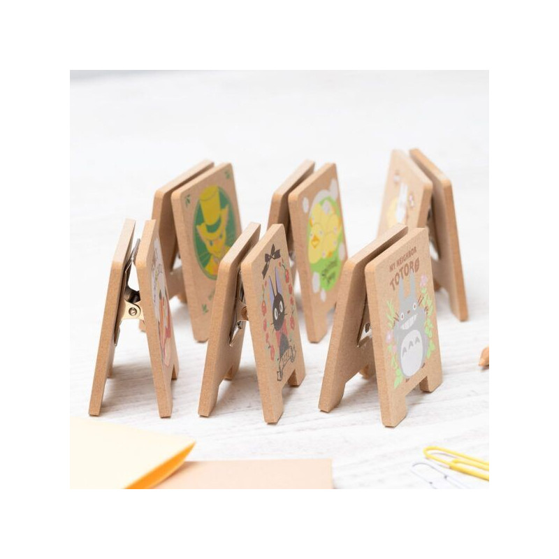 Small equipment - Wooden clip Grey Totoro - My Neighbor Totoro