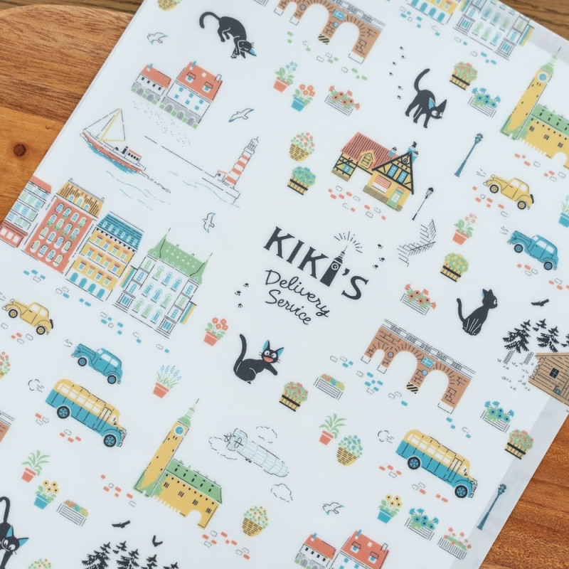 Storage - A4 Size Clear Folder Koriko Walking light colour - Kiki's Delivery Se