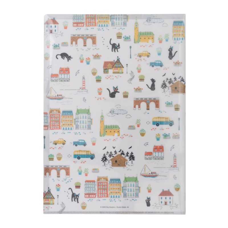 Storage - A4 Size Clear Folder Koriko Walking light colour - Kiki's Delivery Se