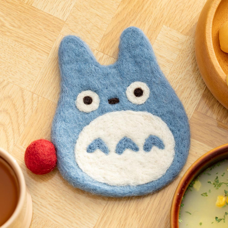 Kitchen and tableware - Handmade Wool Coaster Middle Totoro - My Neighbor Totoro