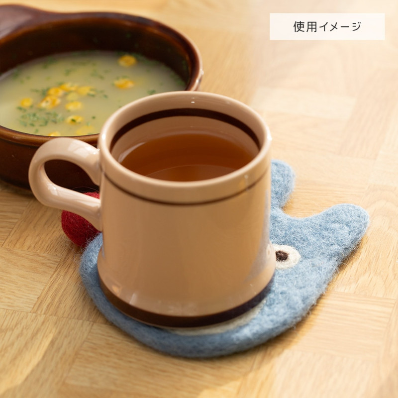 Kitchen and tableware - Handmade Wool Coaster Middle Totoro - My Neighbor Totoro