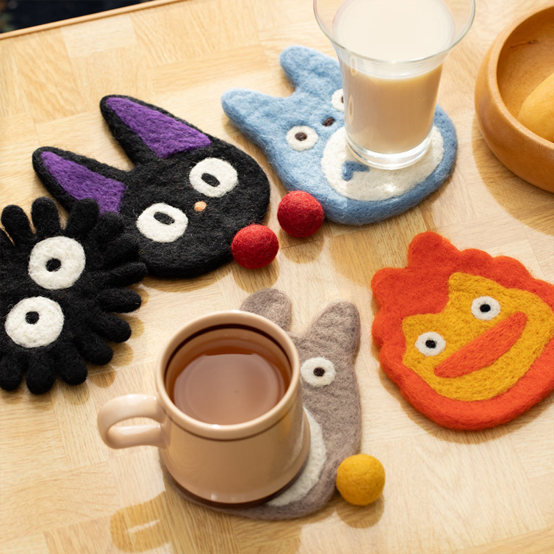 Kitchen and tableware - Handmade Wool Coaster Middle Totoro - My Neighbor Totoro