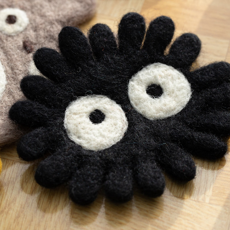 Kitchen and tableware - Handmade Wool Coaster Soot Sprite - My Neighbor Totoro