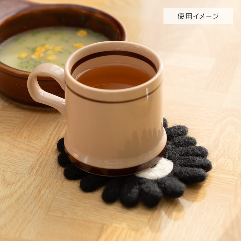 Kitchen and tableware - Handmade Wool Coaster Soot Sprite - My Neighbor Totoro