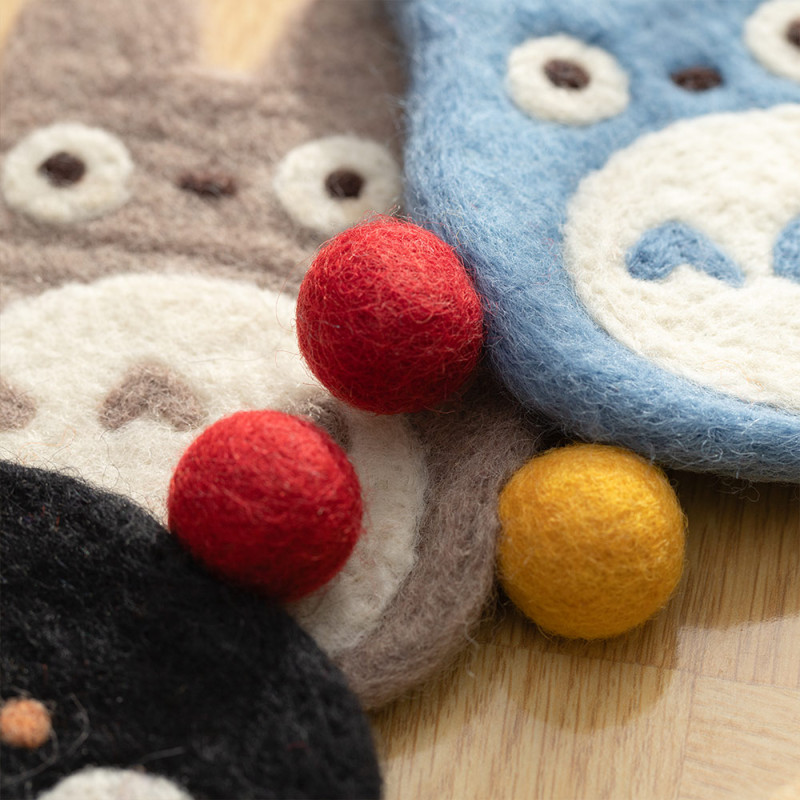 Kitchen and tableware - Handmade Wool Coaster Soot Sprite - My Neighbor Totoro