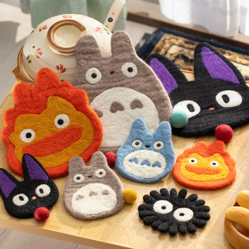 Kitchen and tableware - Handmade Wool Coaster Soot Sprite - My Neighbor Totoro
