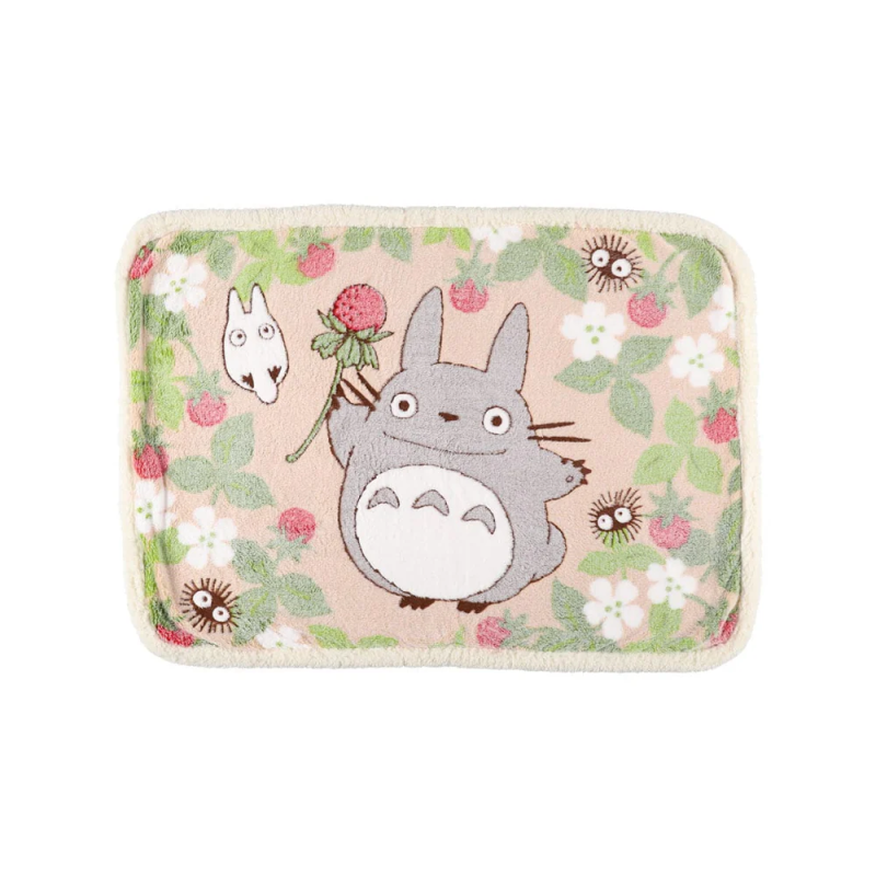 Household linen - Fluffy plaid Totoro Strawberry 70x100 cm - My Neighbor Totoro