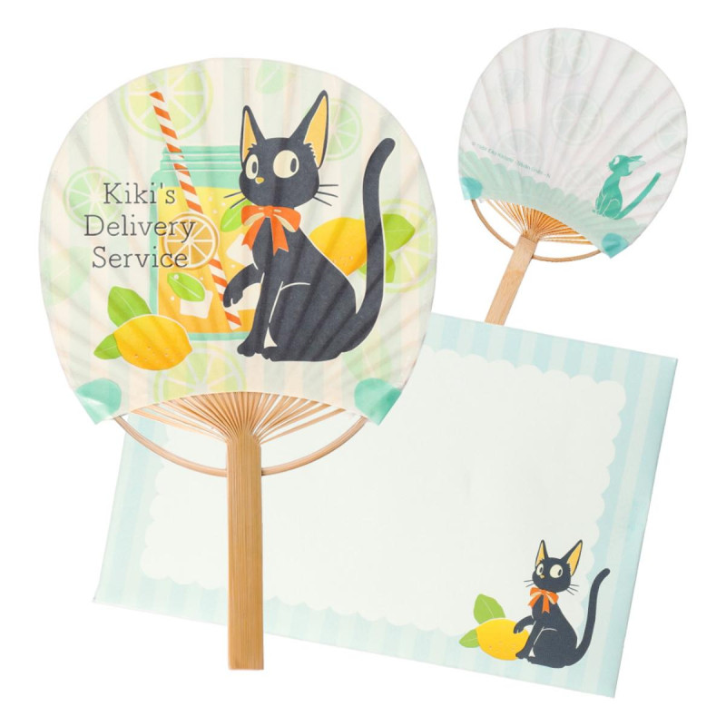 Accessories - Bamboo Fan & Letter Set Jiji with Lemon - Kiki's Delivery Service
