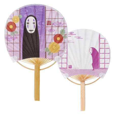 Accessoires - Éventail Bambou & Enveloppe No Face avec Fleur - Le Voyage de Chihiro