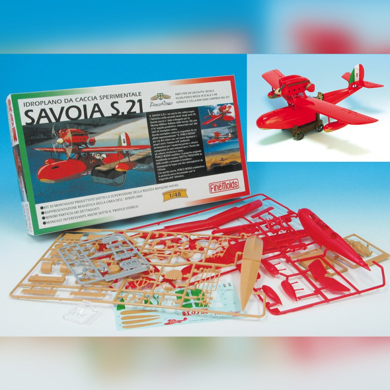 Maquettes - Maquette Savoia S.21 Prototype + fig. Porco 1/48 - Porco Rosso