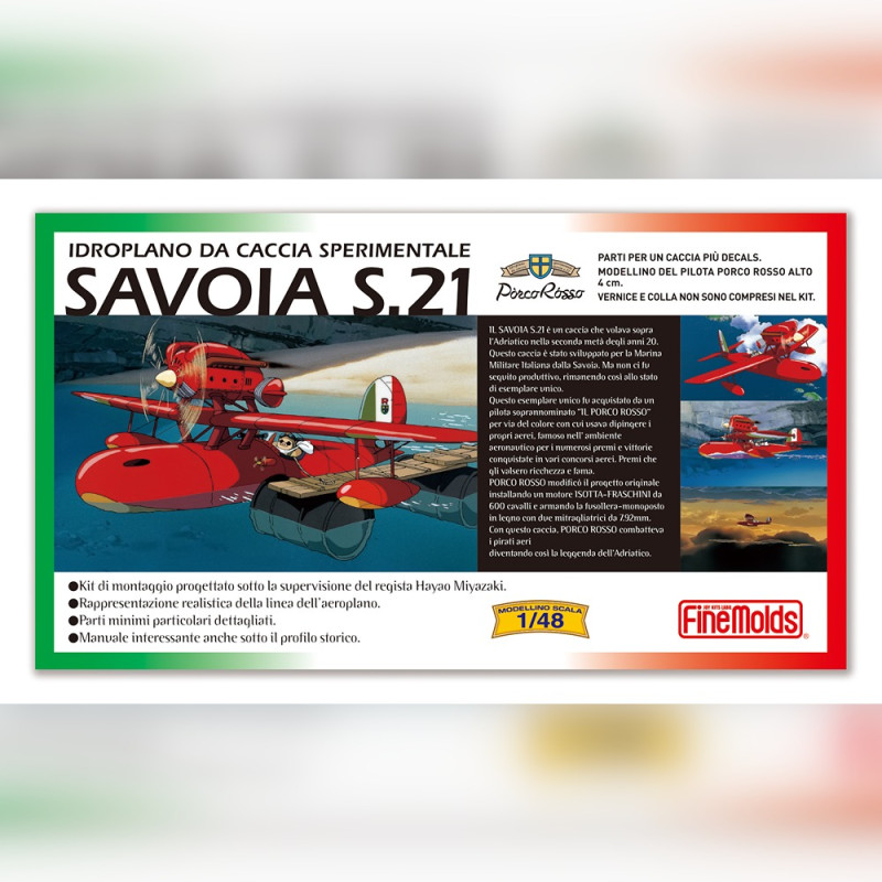 Maquettes - Maquette Savoia S.21 Prototype + fig. Porco 1/48 - Porco Rosso