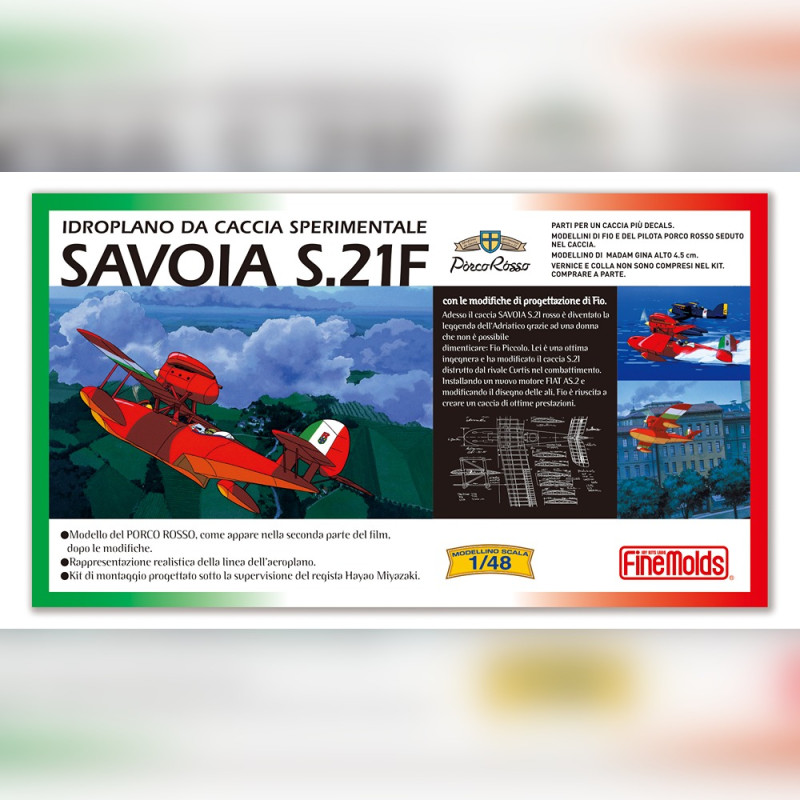 Maquettes - Maquette Savoia S.21F Version 2 + fig. Gina 1/48 - Porco Rosso