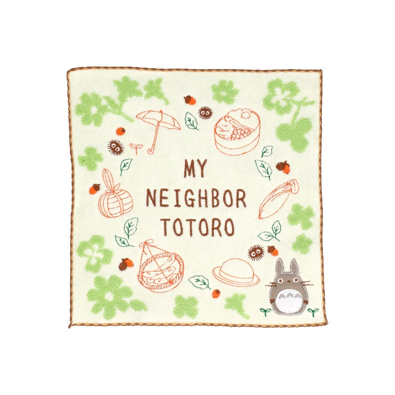 Household linen - Mini Cotton Towel Totoro's memories 25x25cm - My Totoro Neighbour