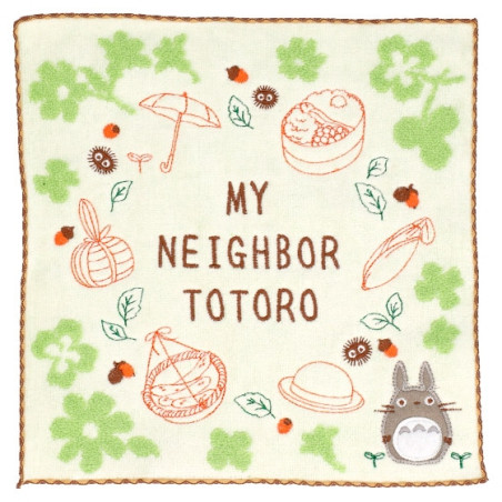 Household linen - Mini Cotton Towel Totoro's memories 25x25cm - My Totoro Neighbour