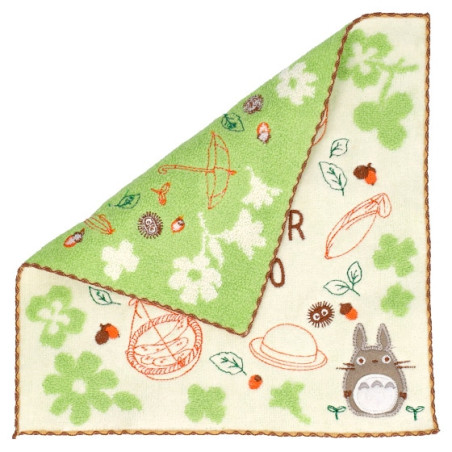 Household linen - Mini Cotton Towel Totoro's memories 25x25cm - My Totoro Neighbour
