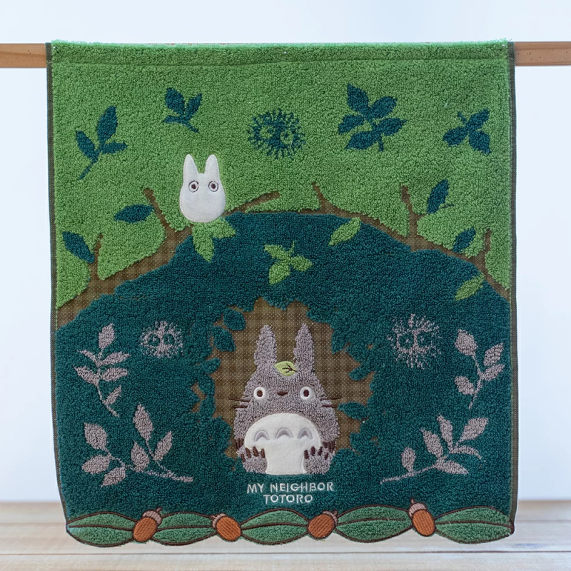 Ropa de hogar - Totoro Túnel de Forêt 34x36cm toalla de algodón - Mi vecino Totoro