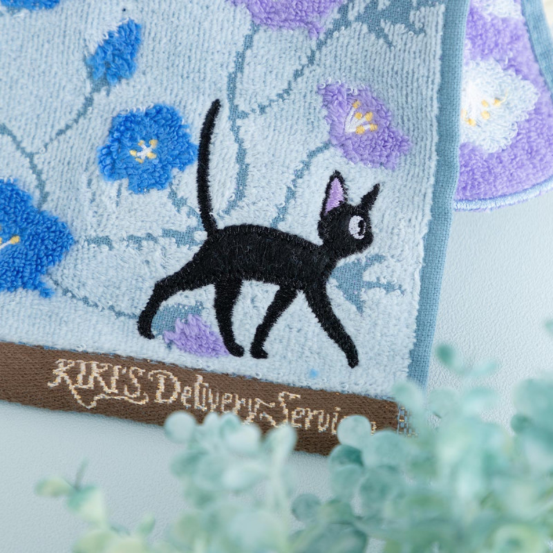 Household linen - Mini Towel Jiji blue flower 25x25 cm - Kiki’s Delivery Service
