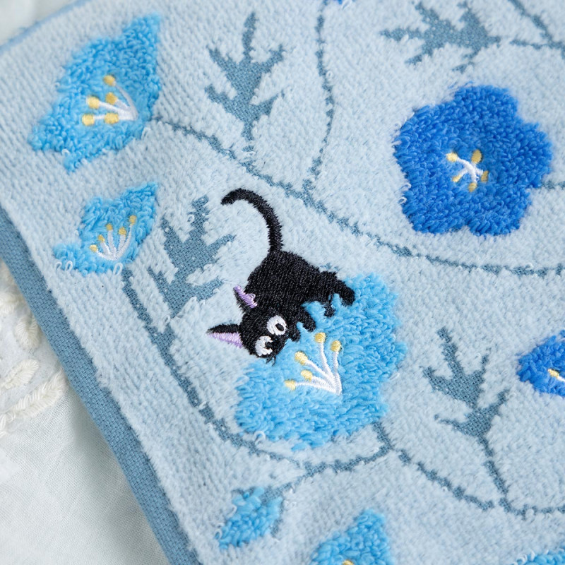 Household linen - Mini Towel Jiji blue flower 25x25 cm - Kiki’s Delivery Service