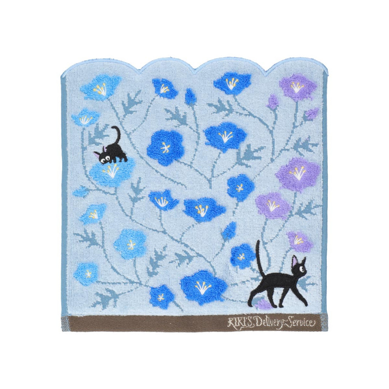 Household linen - Mini Towel Jiji blue flower 25x25 cm - Kiki’s Delivery Service
