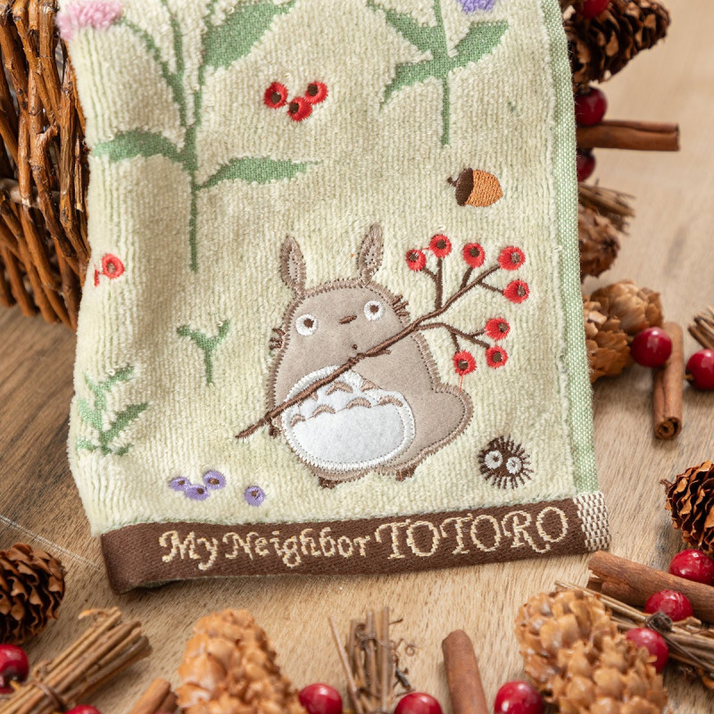 Household linen - Mini Towel A moment in Autumn 25x25 cm - My Neighbor Totoro
