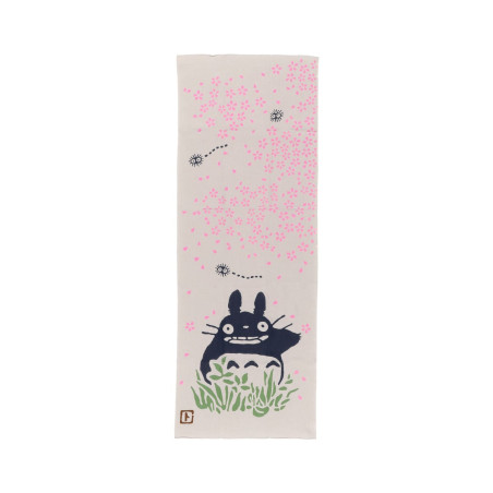 Household linen - Totoro and cherry blossom Hand-dyed Tenugi - My Neighbor Totoro